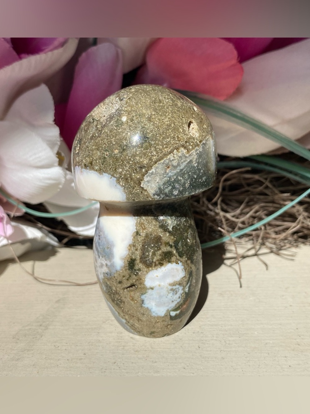 Ocean Jasper & Quartz Mushroom